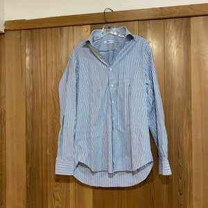 Blue, green, white stripper button down